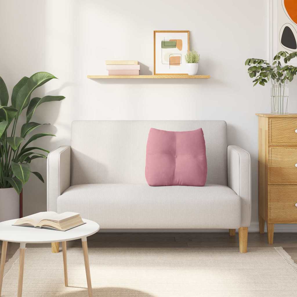 Rugkussen Roze 45 x 24 x 50 cm Fluweel is nu te koop bij PeponiXL, paradijselijk wonen!