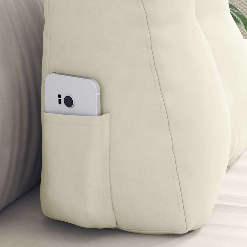 Rugkussen Crème 45 x 24 x 50 cm Fluweel is nu te koop bij PeponiXL, paradijselijk wonen!