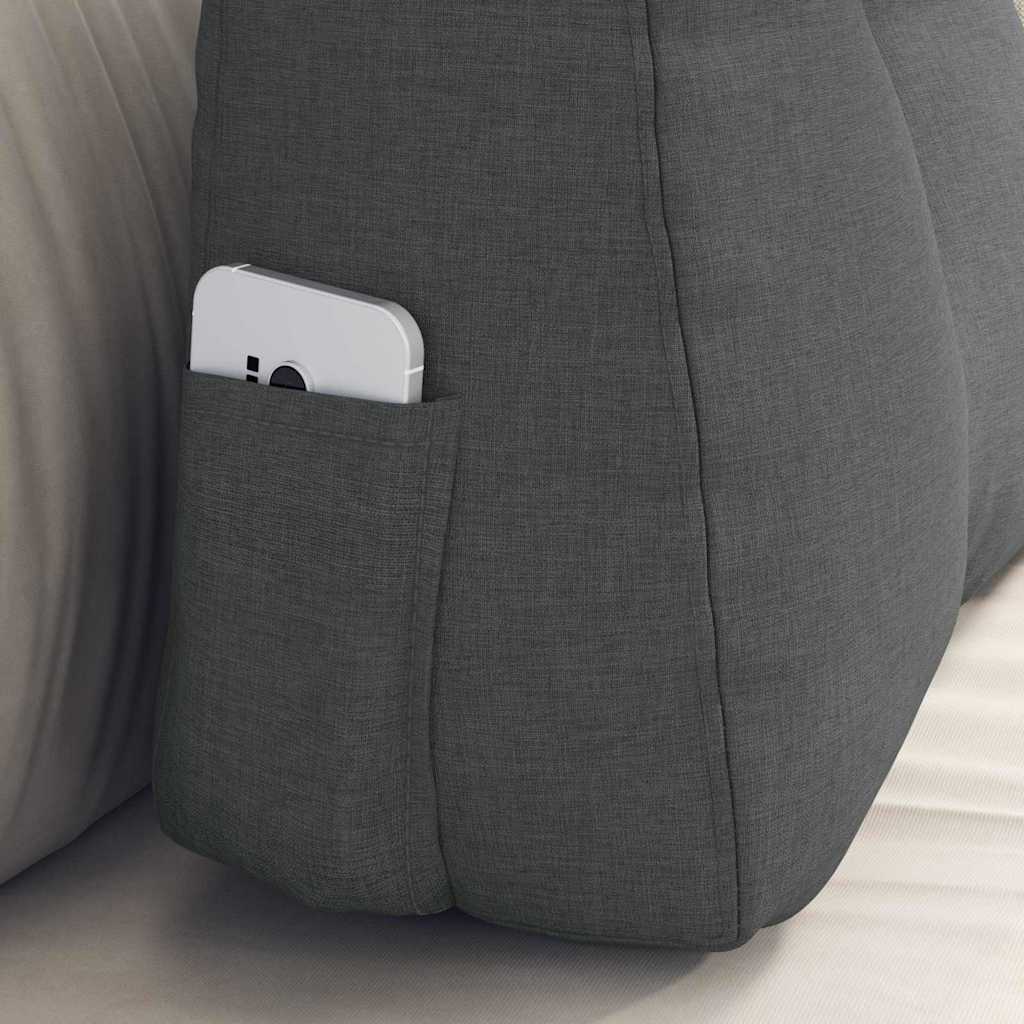 Rugkussen Donkergrijs 60 x 24 x 50 cm Stof is nu te koop bij PeponiXL, paradijselijk wonen!