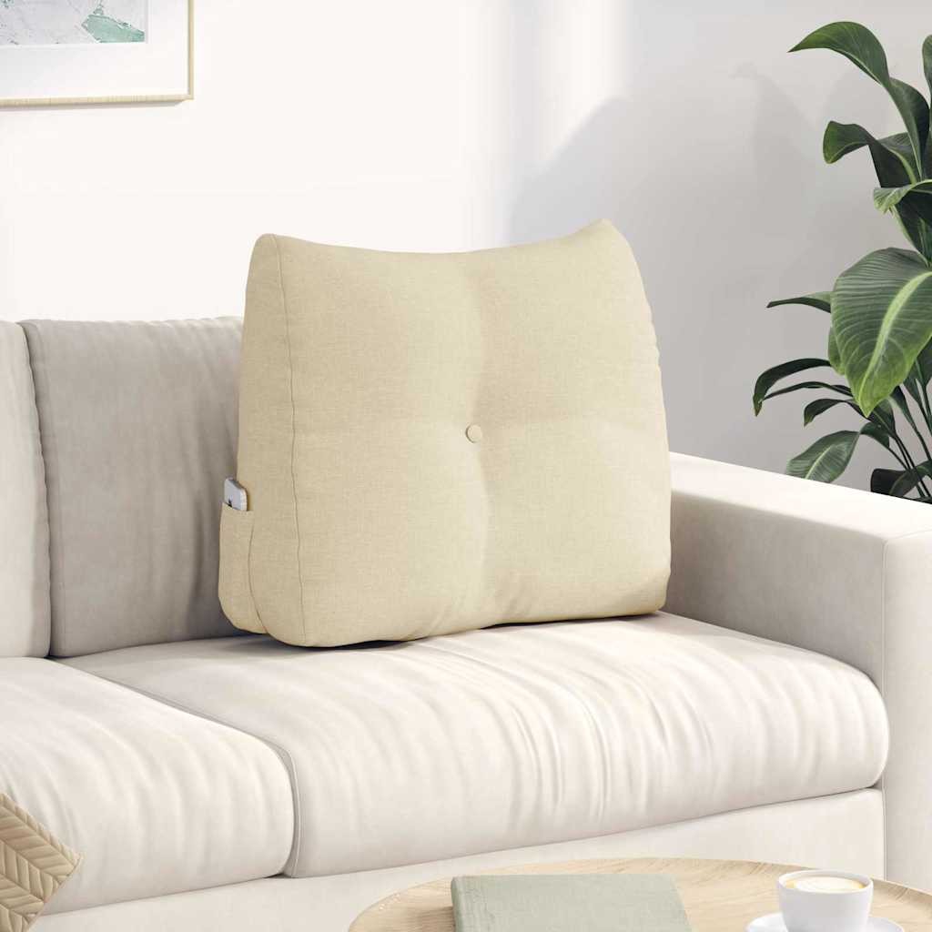 Rugkussen Crème 60 x 24 x 50 cm Stof is nu te koop bij PeponiXL, paradijselijk wonen!
