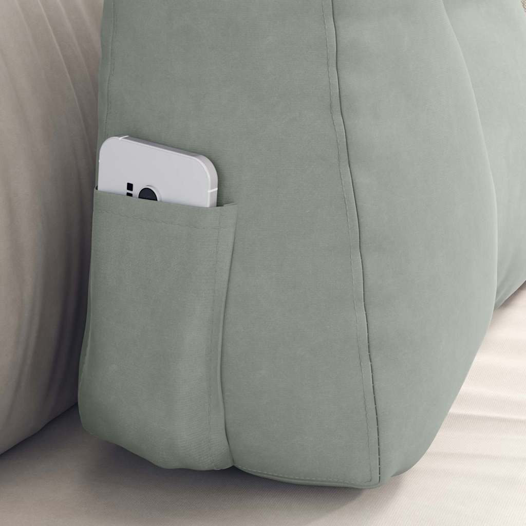 Rugkussen Lichtgrijs 60 x 24 x 50 cm Fluweel is nu te koop bij PeponiXL, paradijselijk wonen!