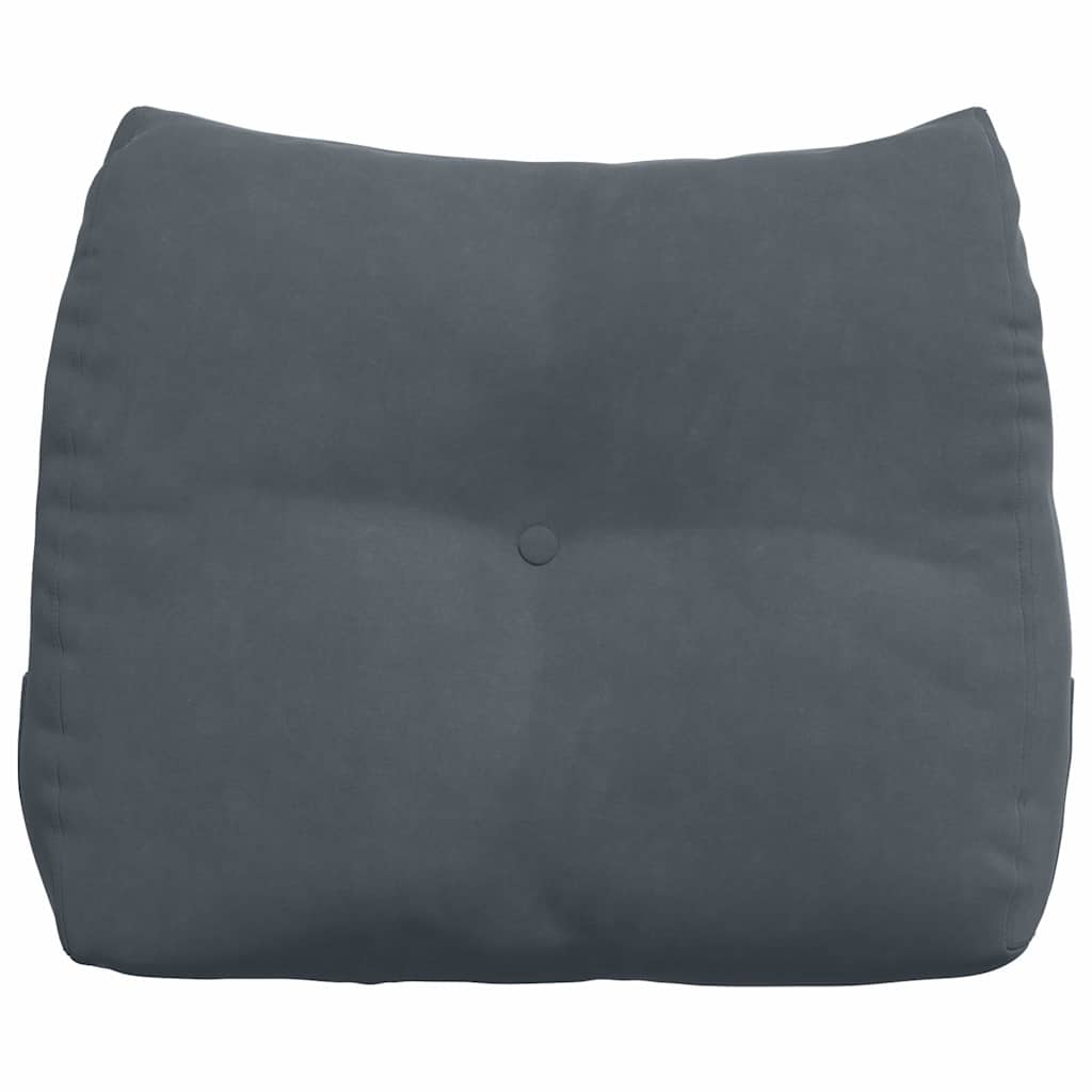 Rugkussen Donkergrijs 60 x 24 x 50 cm Fluweel is nu te koop bij PeponiXL, paradijselijk wonen!