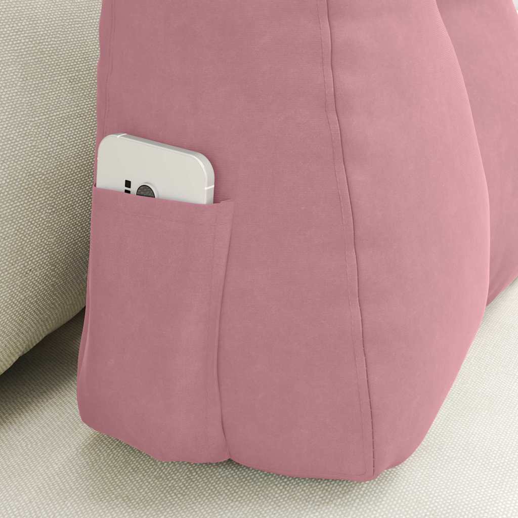 Rugkussen Roze 60 x 24 x 50 cm Fluweel is nu te koop bij PeponiXL, paradijselijk wonen!