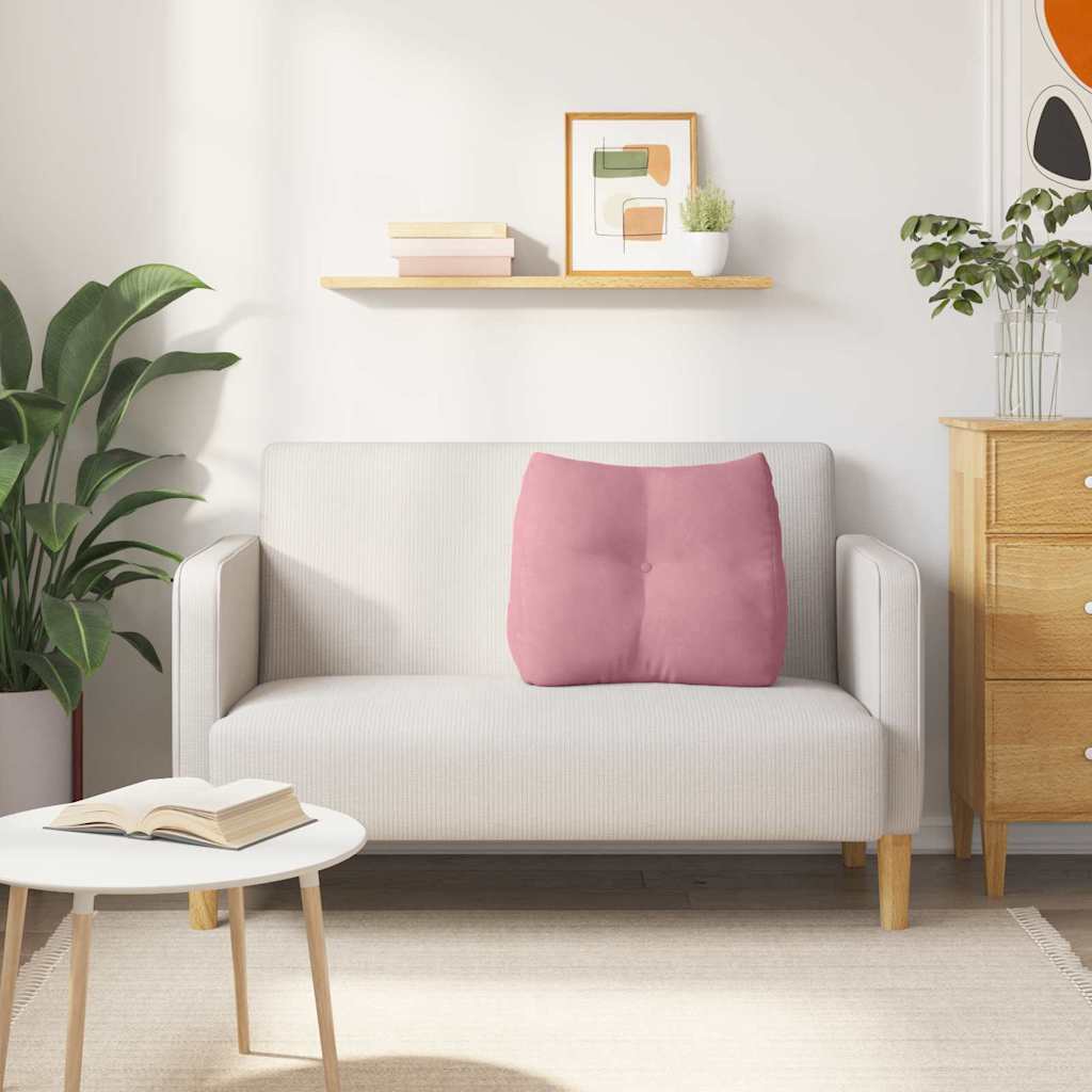 Rugkussen Roze 60 x 24 x 50 cm Fluweel is nu te koop bij PeponiXL, paradijselijk wonen!