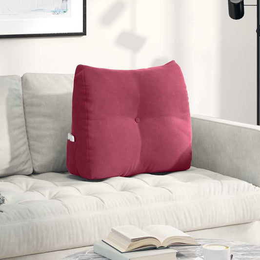 Rugkussen Wijnrood 60 x 24 x 50 cm Fluweel is nu te koop bij PeponiXL, paradijselijk wonen!