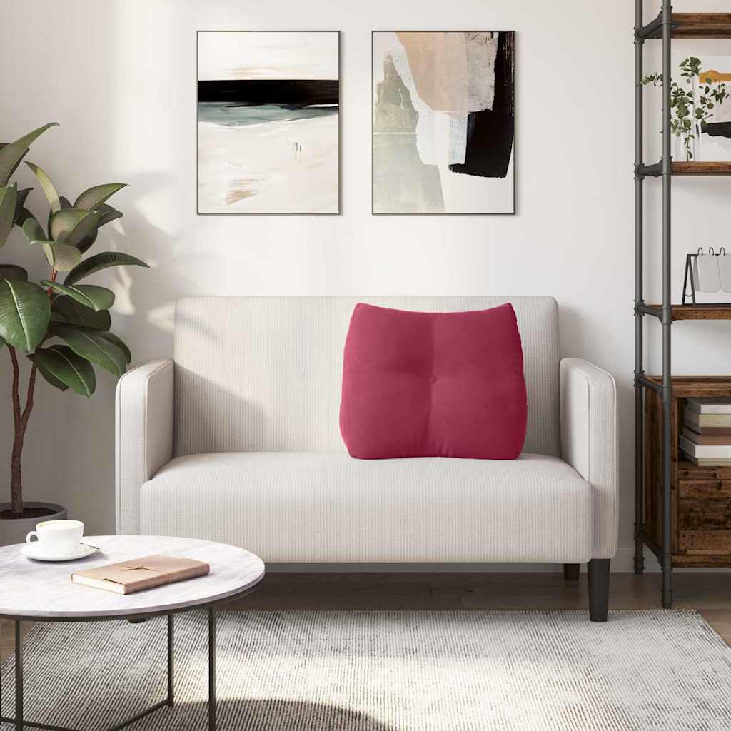 Rugkussen Wijnrood 60 x 24 x 50 cm Fluweel is nu te koop bij PeponiXL, paradijselijk wonen!