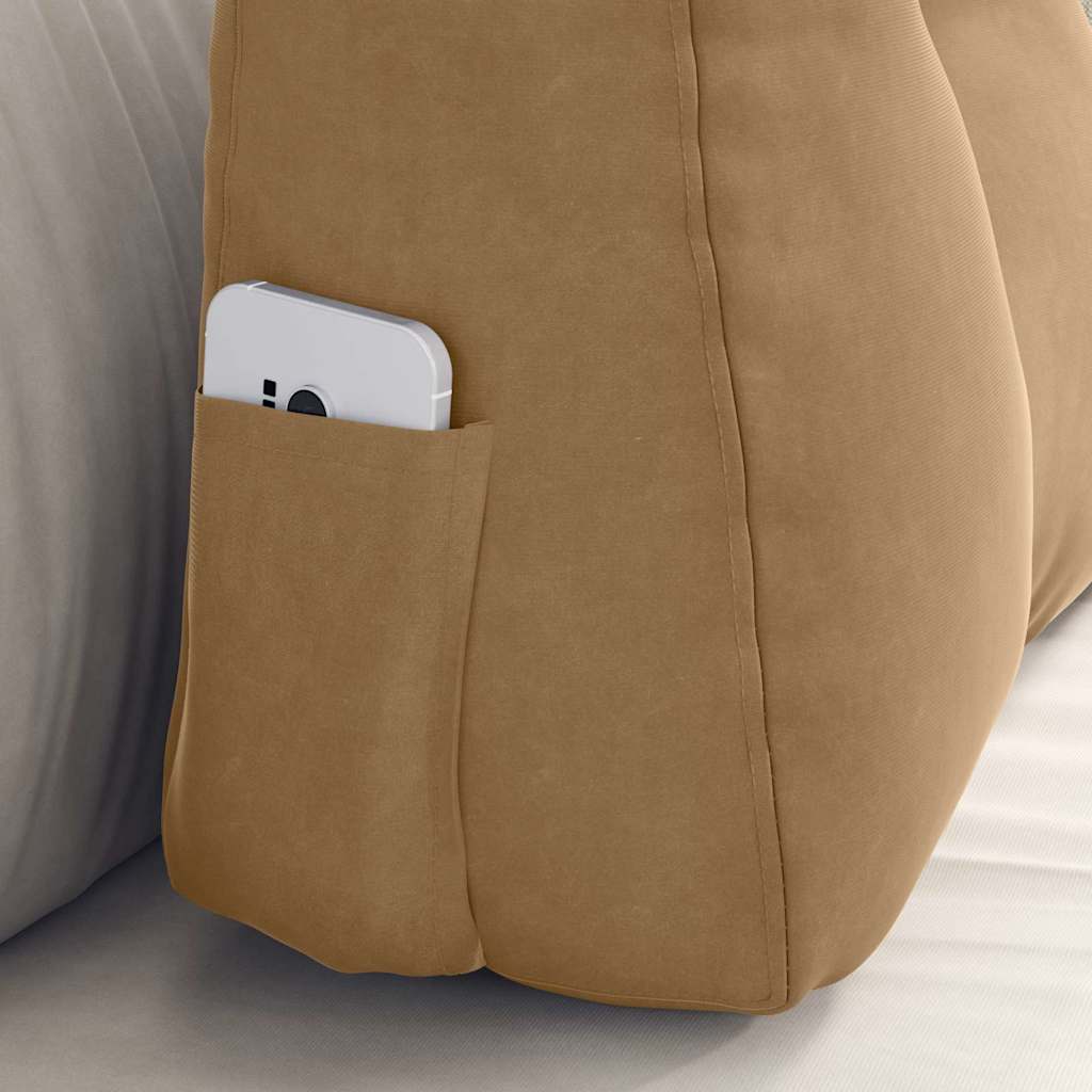 Rugkussen Bruin 60 x 24 x 50 cm Fluweel is nu te koop bij PeponiXL, paradijselijk wonen!