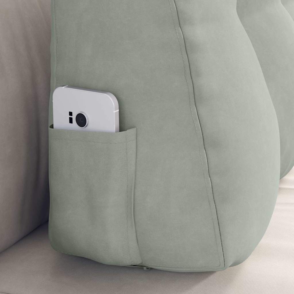 Rugkussen Lichtgrijs 80 x 24 x 50 cm Fluweel is nu te koop bij PeponiXL, paradijselijk wonen!