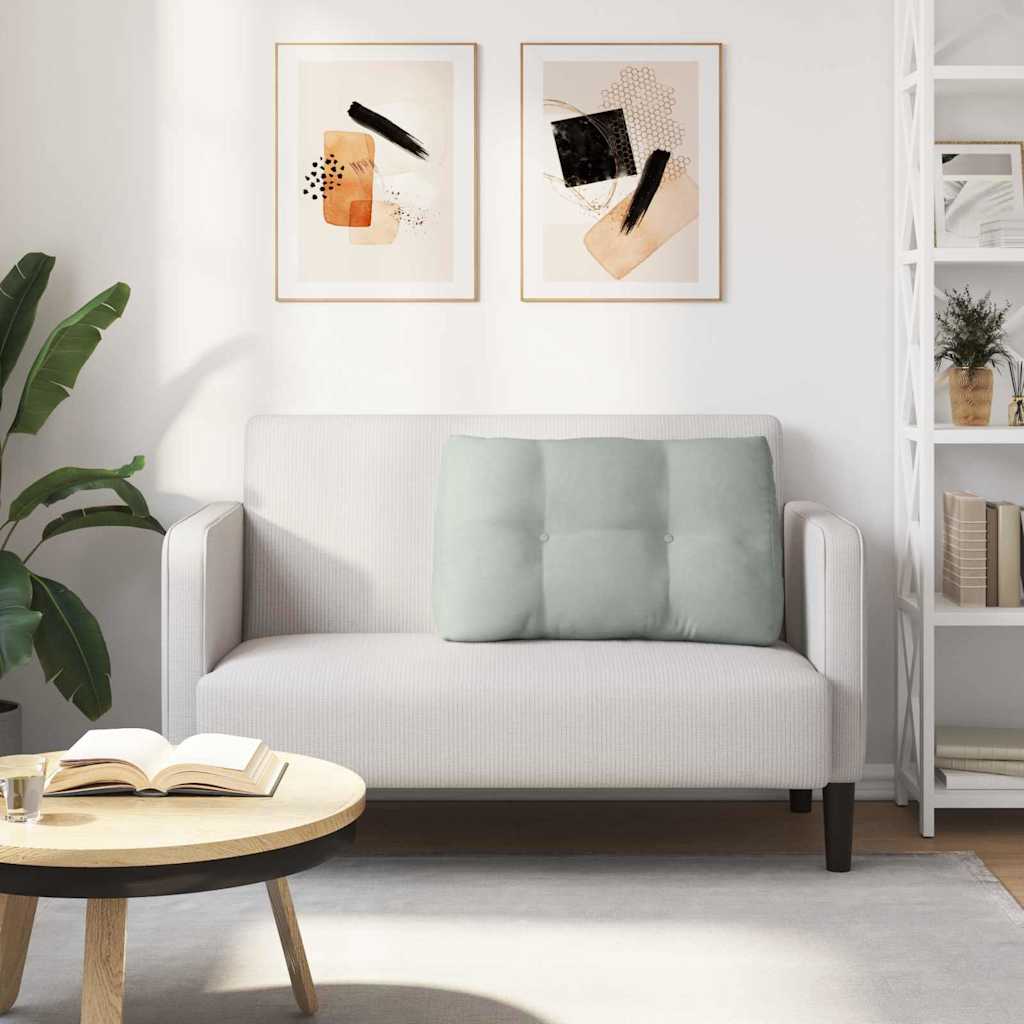 Rugkussen Lichtgrijs 80 x 24 x 50 cm Fluweel is nu te koop bij PeponiXL, paradijselijk wonen!