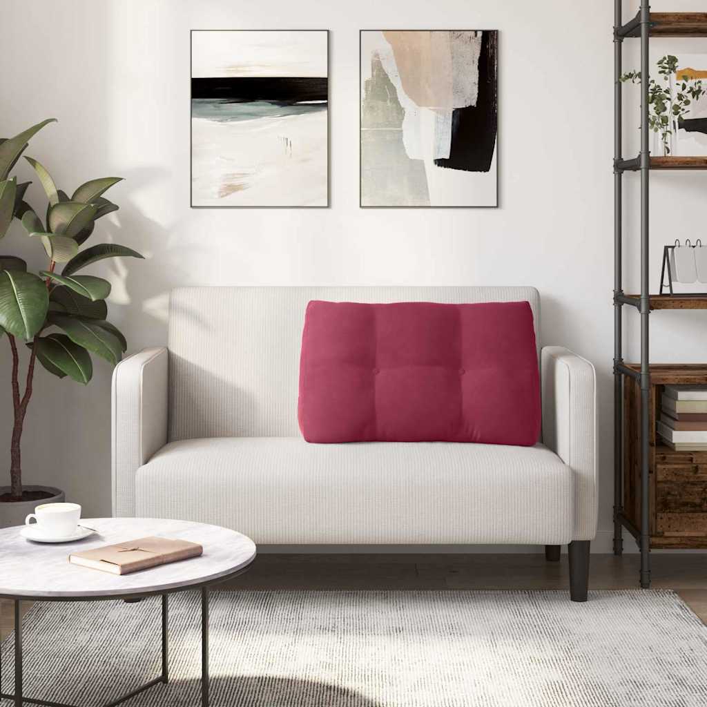 Rugkussen Wijnrood 80 x 24 x 50 cm Fluweel is nu te koop bij PeponiXL, paradijselijk wonen!