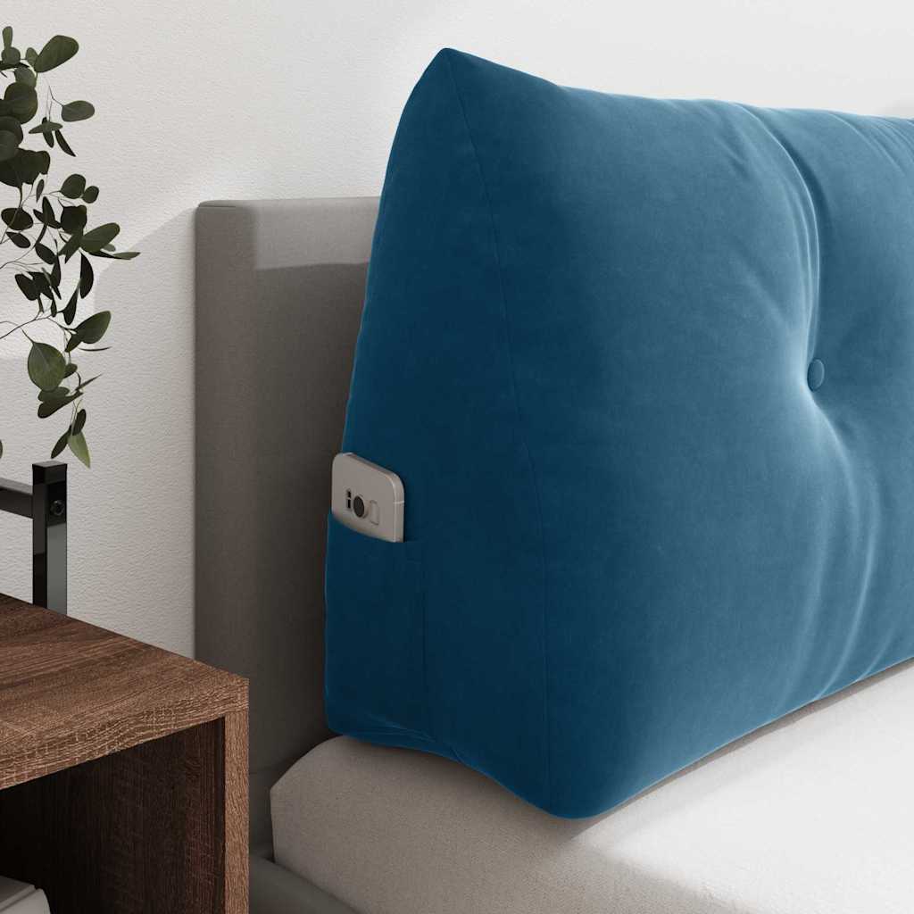 Rugkussen Blauw 100 x 24 x 50 cm Fluweel is nu te koop bij PeponiXL, paradijselijk wonen!