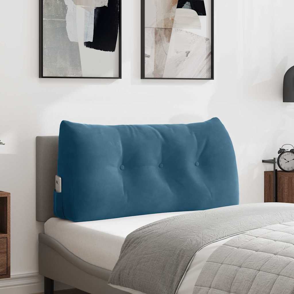 Rugkussen Blauw 100 x 24 x 50 cm Fluweel is nu te koop bij PeponiXL, paradijselijk wonen!