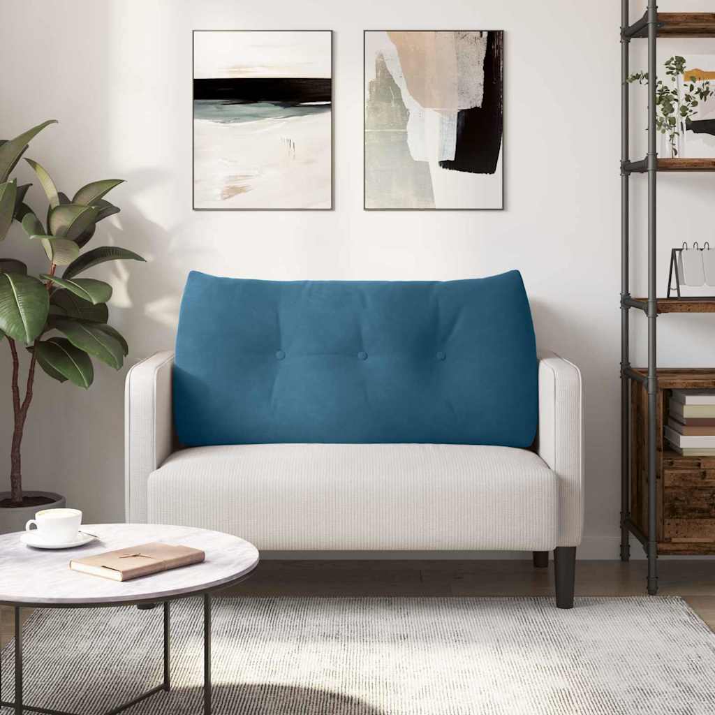 Rugkussen Blauw 100 x 24 x 50 cm Fluweel is nu te koop bij PeponiXL, paradijselijk wonen!