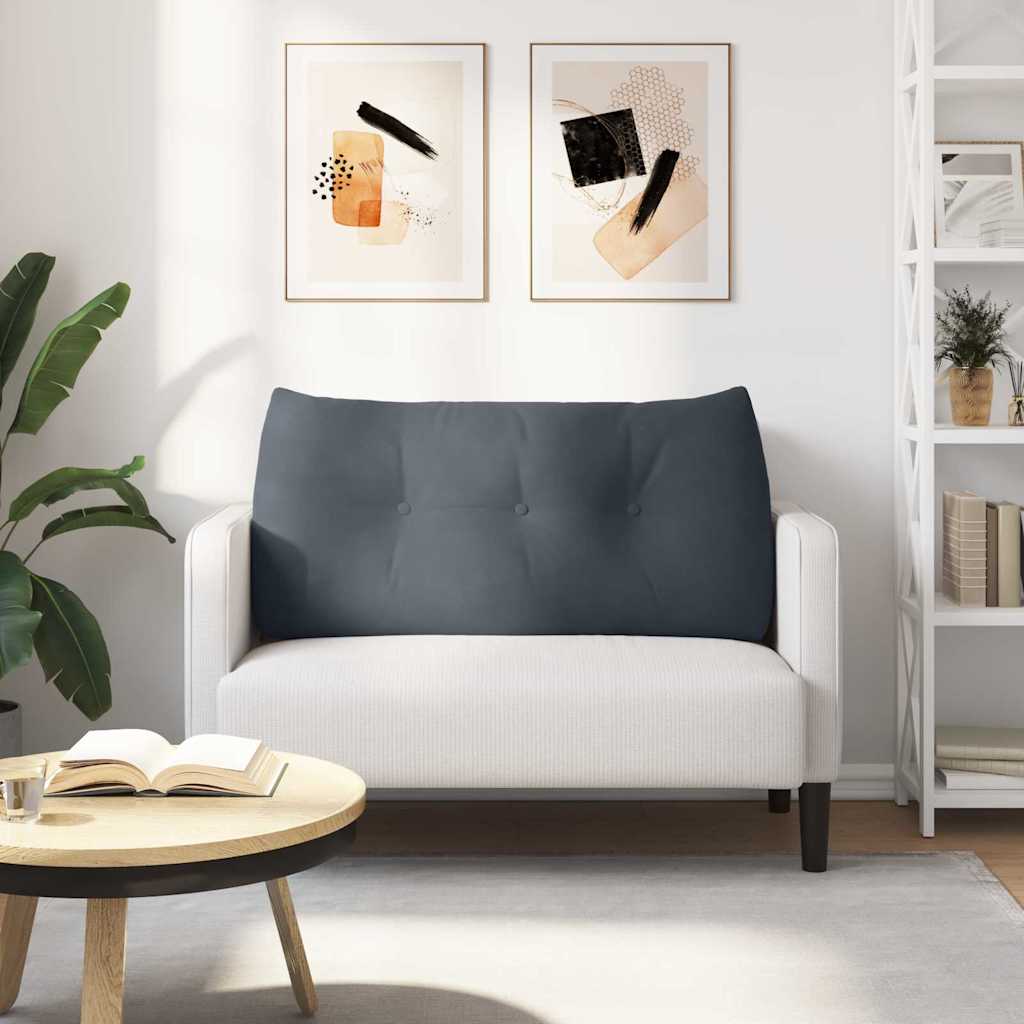 Rugkussen Donkergrijs 100 x 24 x 50 cm Fluweel is nu te koop bij PeponiXL, paradijselijk wonen!