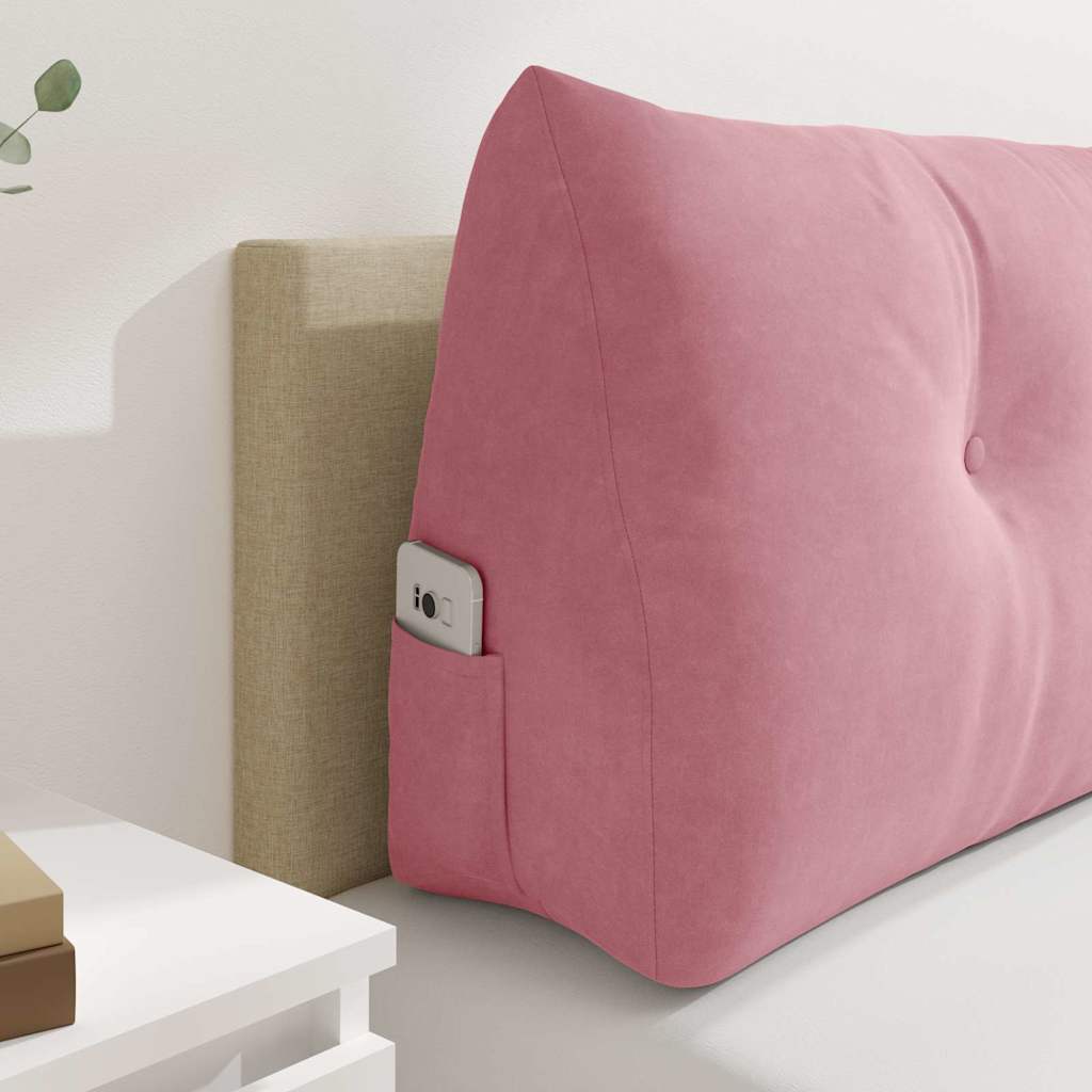 Rugkussen Roze 100 x 24 x 50 cm Fluweel is nu te koop bij PeponiXL, paradijselijk wonen!