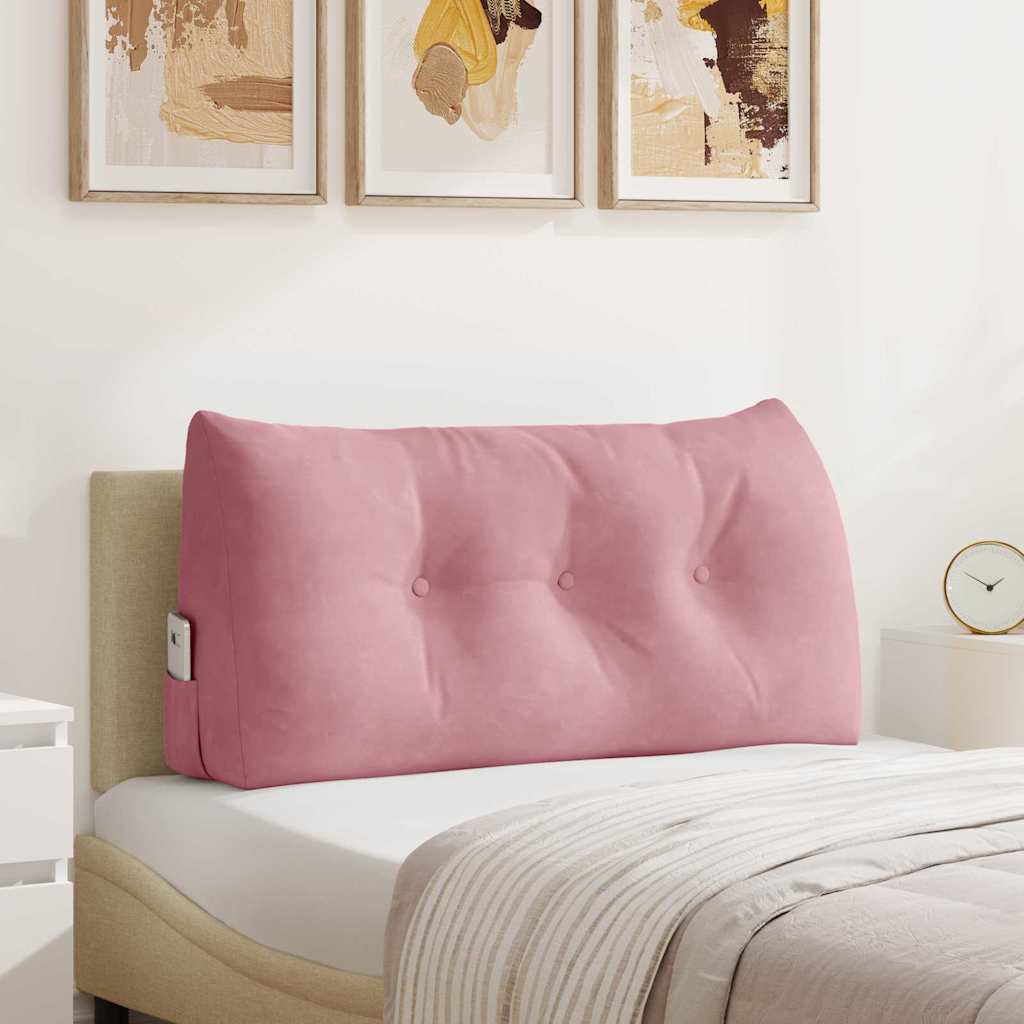 Rugkussen Roze 100 x 24 x 50 cm Fluweel is nu te koop bij PeponiXL, paradijselijk wonen!