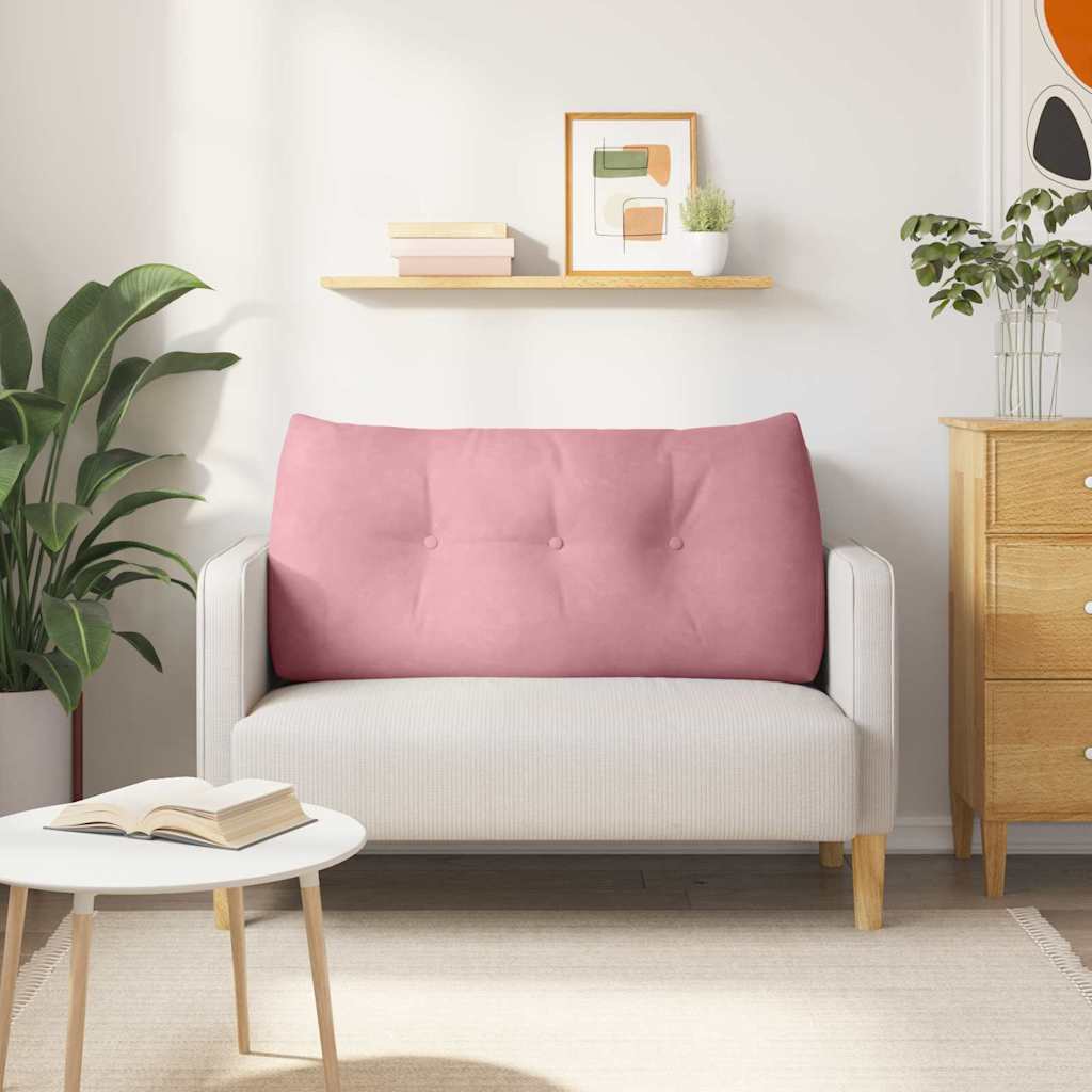 Rugkussen Roze 100 x 24 x 50 cm Fluweel is nu te koop bij PeponiXL, paradijselijk wonen!
