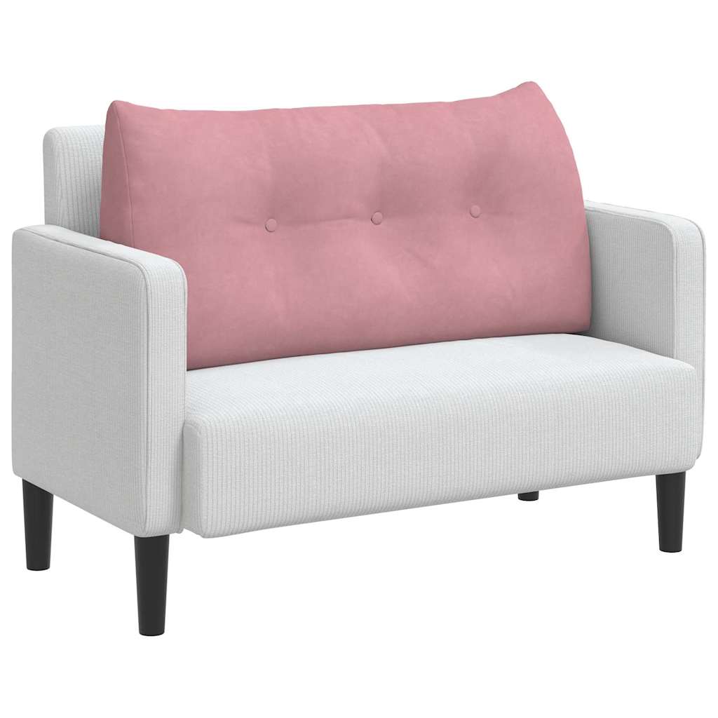 Rugkussen Roze 100 x 24 x 50 cm Fluweel is nu te koop bij PeponiXL, paradijselijk wonen!