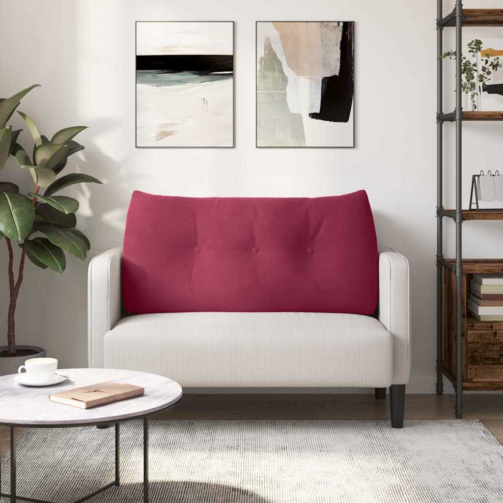 Rugkussen Wijnrood 100 x 24 x 50 cm Fluweel is nu te koop bij PeponiXL, paradijselijk wonen!