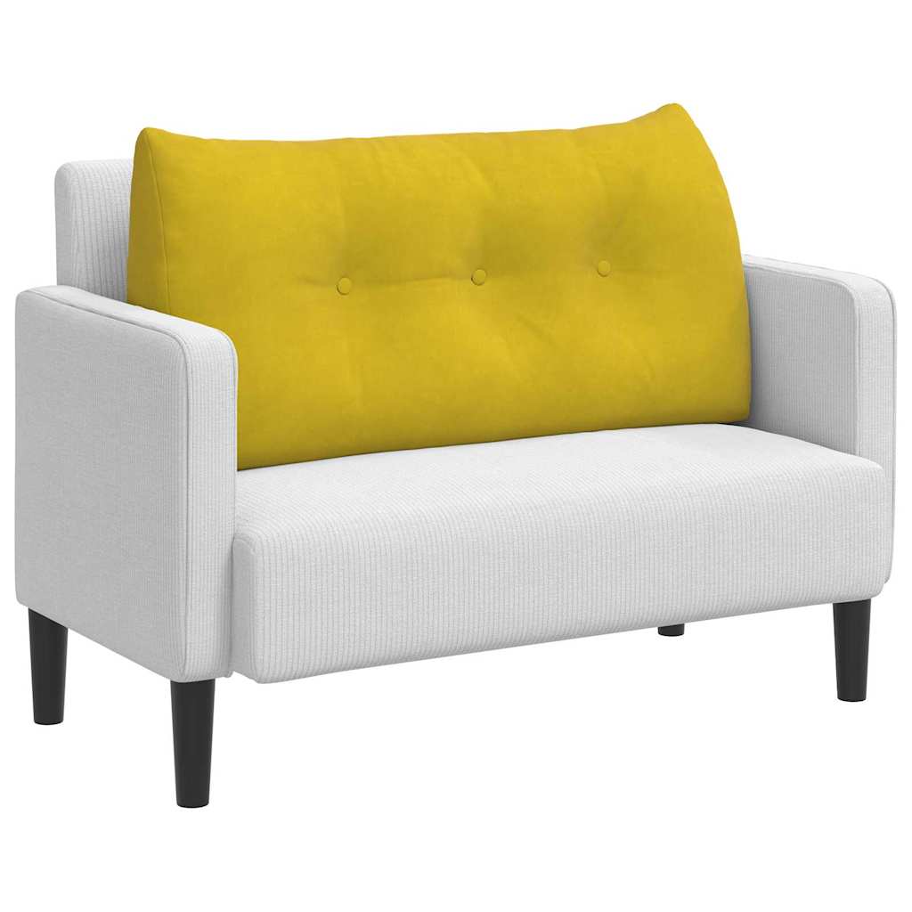 Rugkussen Geel 100 x 24 x 50 cm Fluweel is nu te koop bij PeponiXL, paradijselijk wonen!