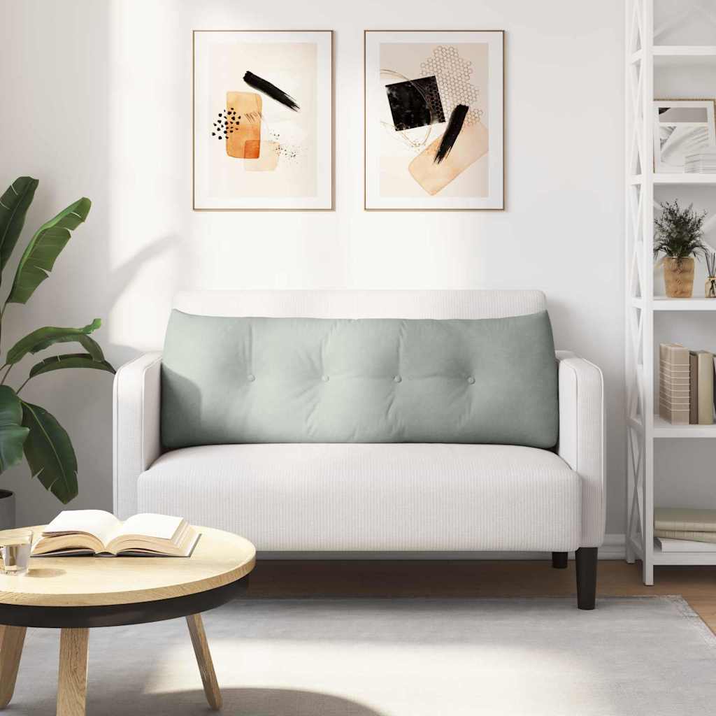 Rugkussen Lichtgrijs 140 x 24 x 50 cm Fluweel is nu te koop bij PeponiXL, paradijselijk wonen!