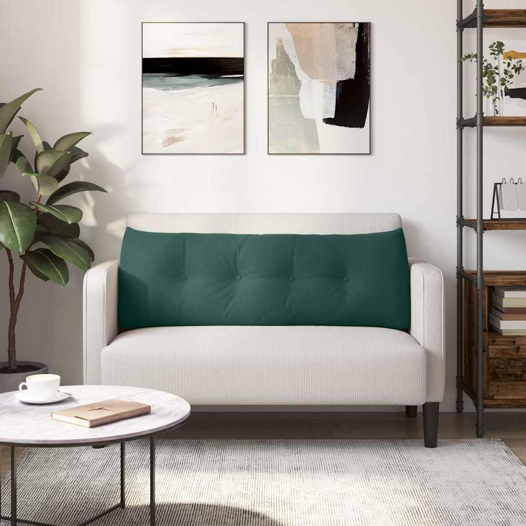 Rugkussen Donkergroen 140 x 24 x 50 cm Fluweel is nu te koop bij PeponiXL, paradijselijk wonen!