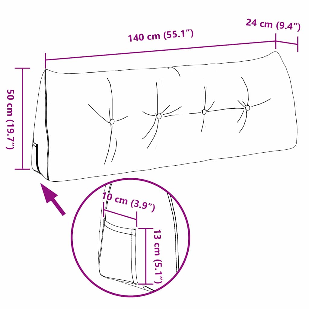 Rugkussen Donkergroen 140 x 24 x 50 cm Fluweel is nu te koop bij PeponiXL, paradijselijk wonen!