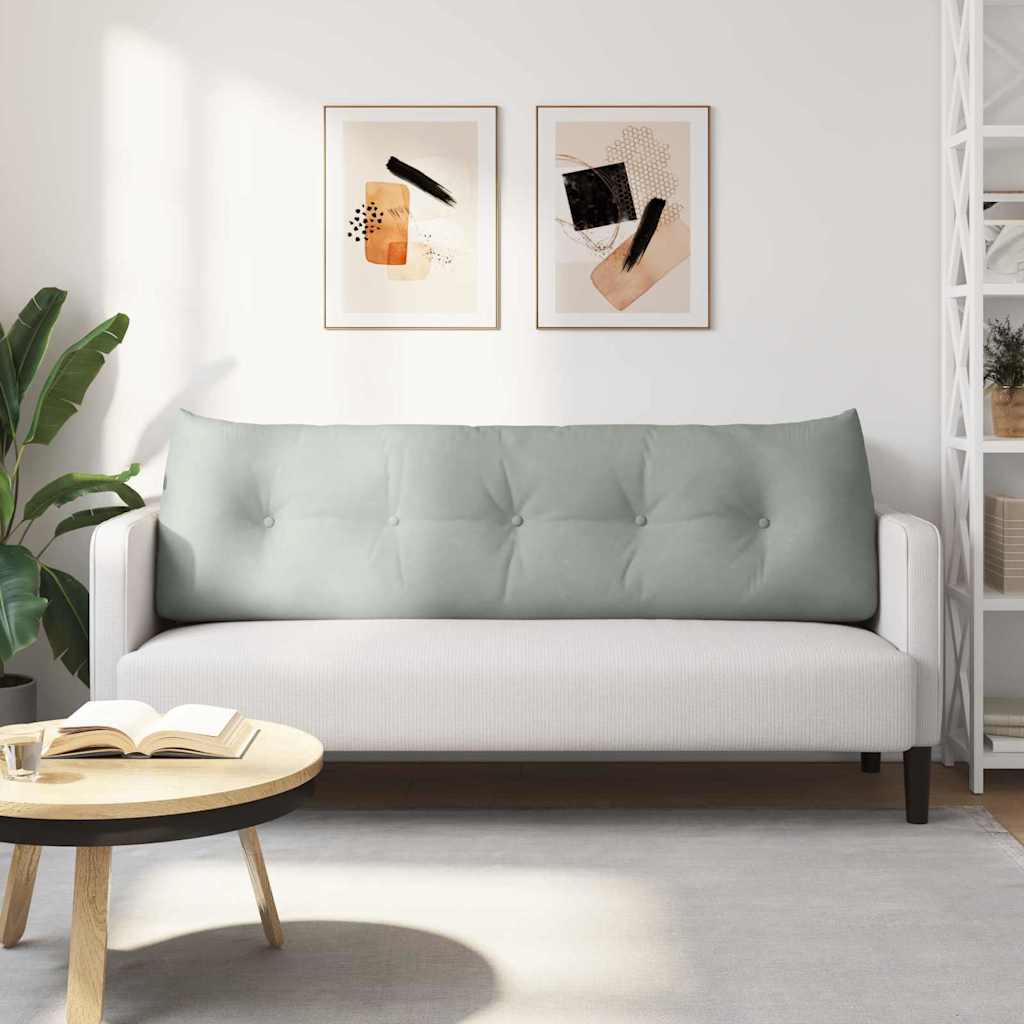Rugkussen Lichtgrijs 160 x 24 x 50 cm Fluweel is nu te koop bij PeponiXL, paradijselijk wonen!