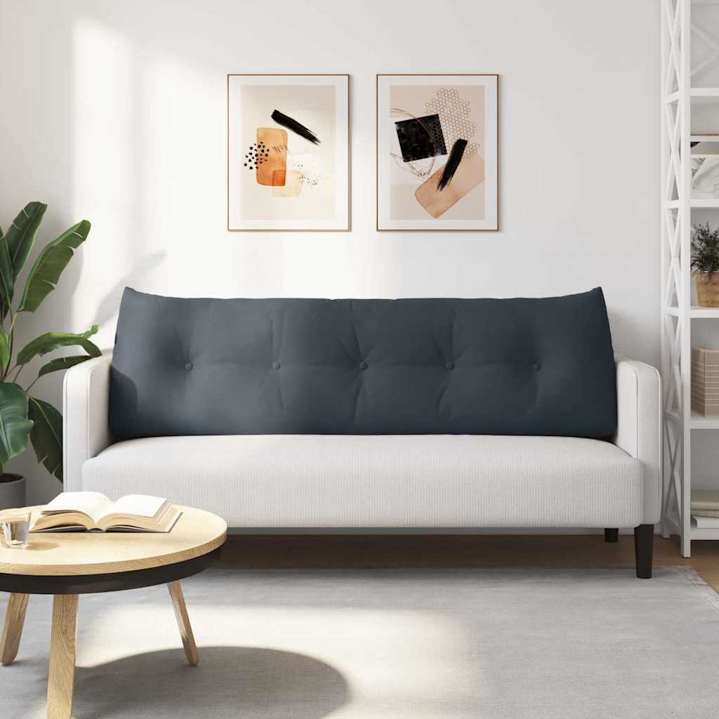 Rugkussen Donkergrijs 160 x 24 x 50 cm Fluweel is nu te koop bij PeponiXL, paradijselijk wonen!