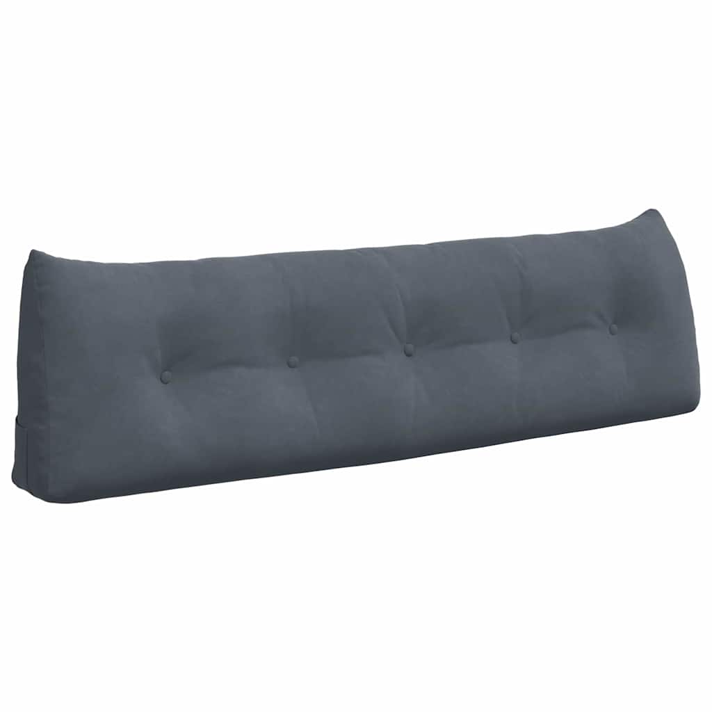 Rugkussen Donkergrijs 160 x 24 x 50 cm Fluweel is nu te koop bij PeponiXL, paradijselijk wonen!