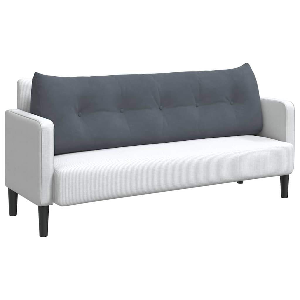 Rugkussen Donkergrijs 160 x 24 x 50 cm Fluweel is nu te koop bij PeponiXL, paradijselijk wonen!