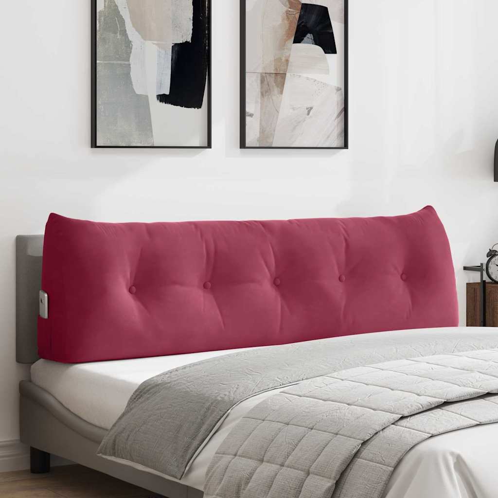 Rugkussen Wijnrood 160 x 24 x 50 cm Fluweel is nu te koop bij PeponiXL, paradijselijk wonen!
