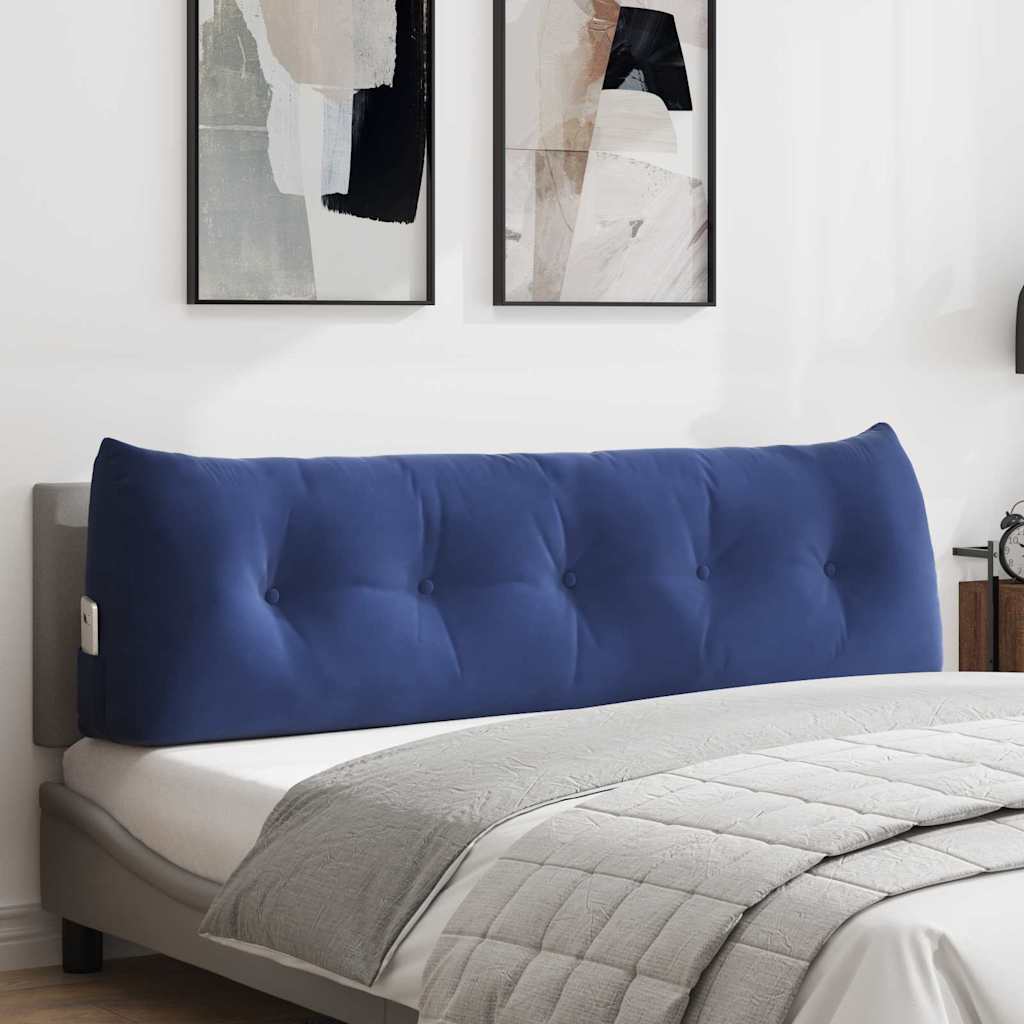 Rugkussen Politieblauw 160 x 24 x 50 cm Fluweel is nu te koop bij PeponiXL, paradijselijk wonen!