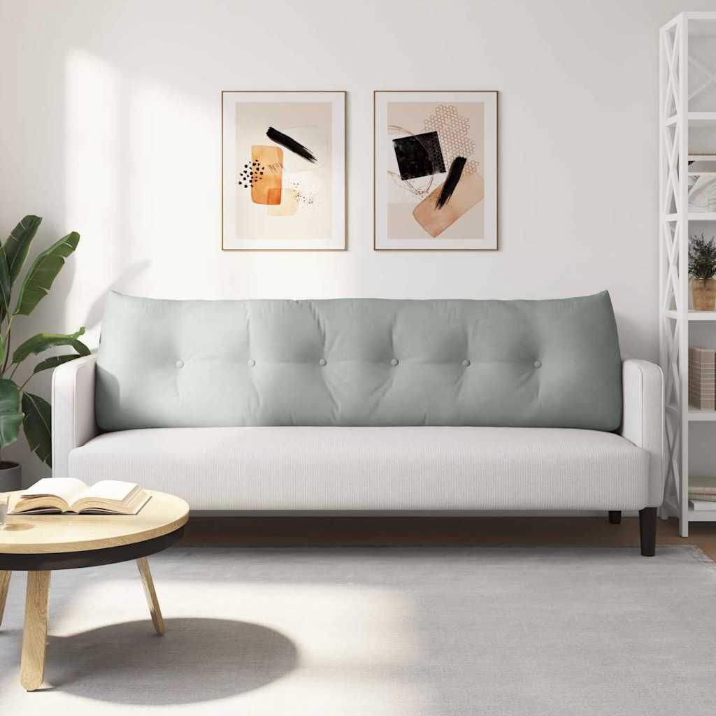 Rugkussen Lichtgrijs 180 x 24 x 50 cm Fluweel is nu te koop bij PeponiXL, paradijselijk wonen!