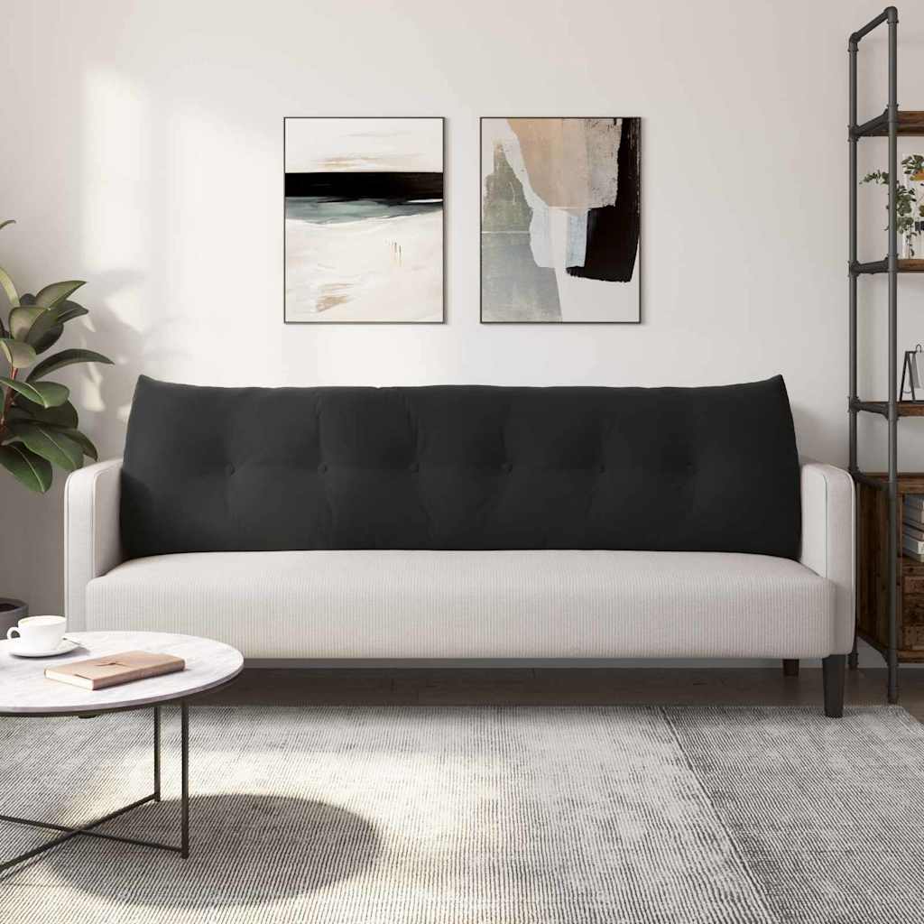 Rugkussen Zwart 180 x 24 x 50 cm Fluweel is nu te koop bij PeponiXL, paradijselijk wonen!