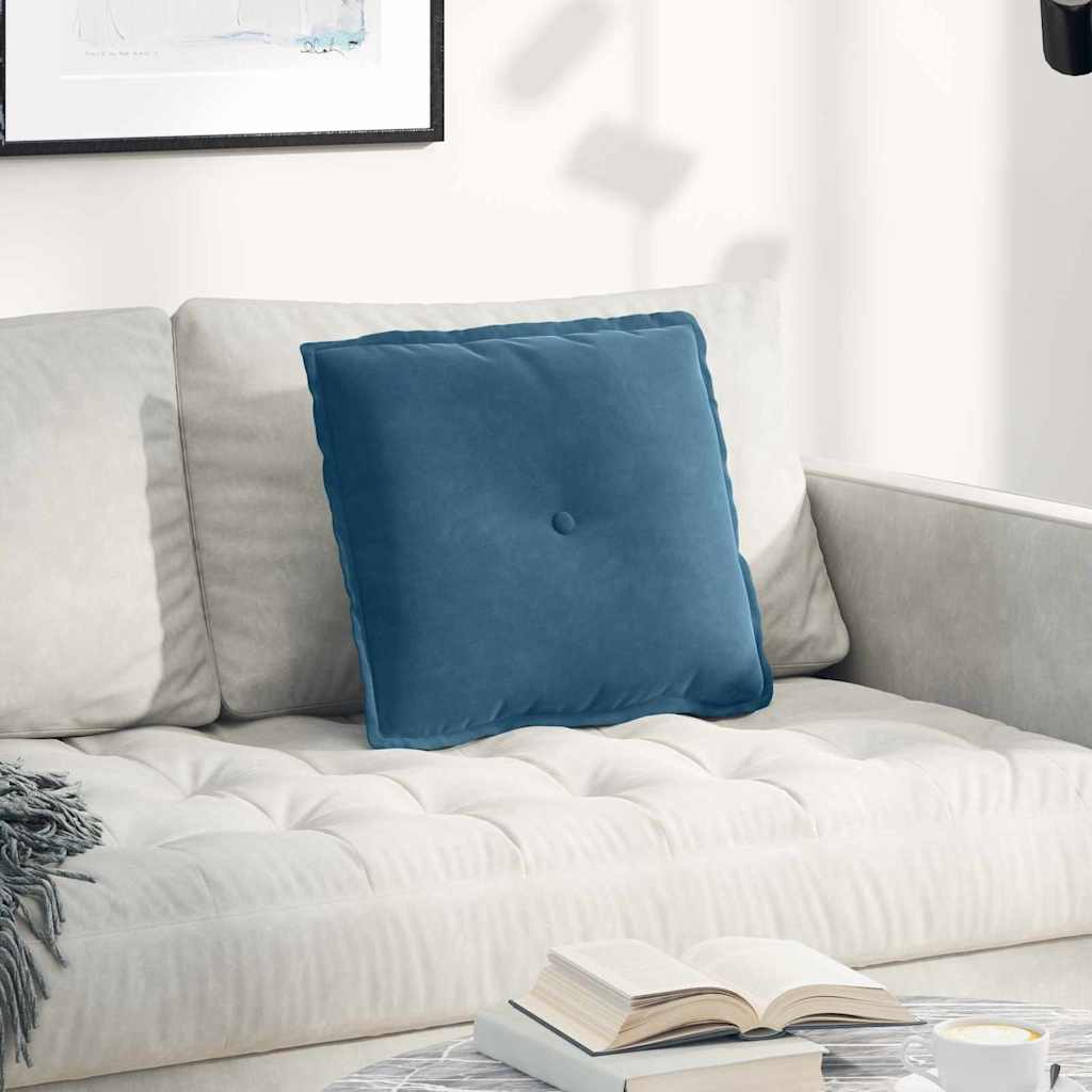 Rugkussen Blauw 50 x 45 cm Cordstof is nu te koop bij PeponiXL, paradijselijk wonen!