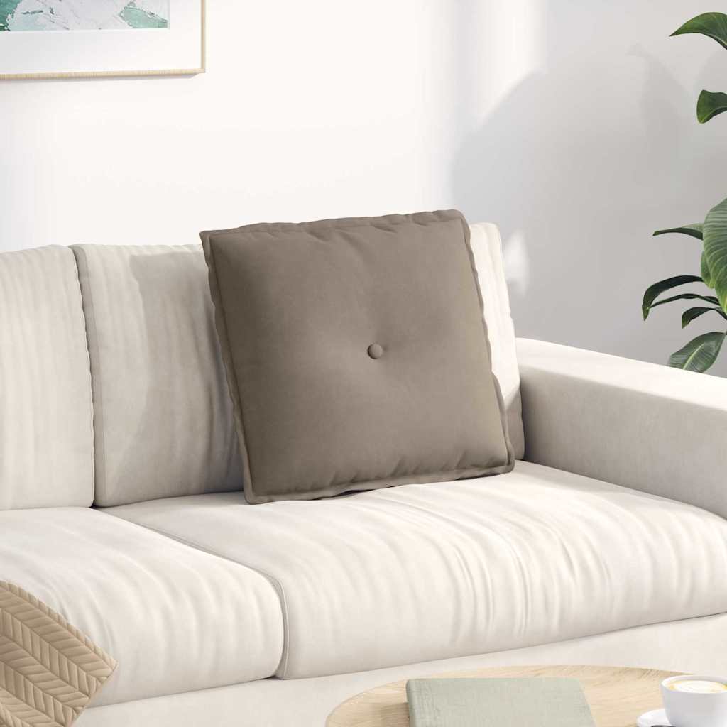 Rugkussen Taupe 50 x 45 cm Microvezel Stof is nu te koop bij PeponiXL, paradijselijk wonen!