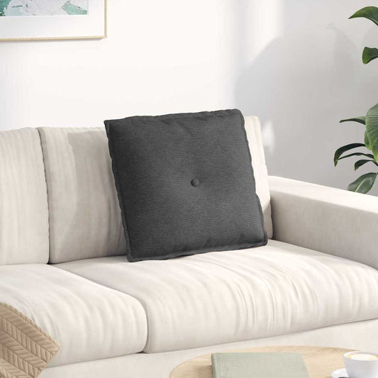 Rugkussen Donkergrijs 50 x 45 cm Cordstof is nu te koop bij PeponiXL, paradijselijk wonen!
