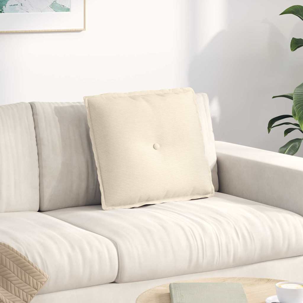 Rugkussen Crème 50 x 45 cm Cordstof is nu te koop bij PeponiXL, paradijselijk wonen!