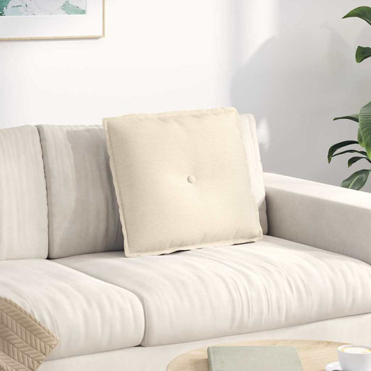 Rugkussen Crème 50 x 45 cm Cordstof is nu te koop bij PeponiXL, paradijselijk wonen!