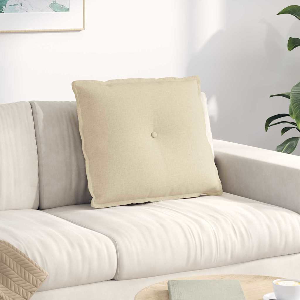 Rugkussen Crème 60 x 19 x 50 cm Stof is nu te koop bij PeponiXL, paradijselijk wonen!