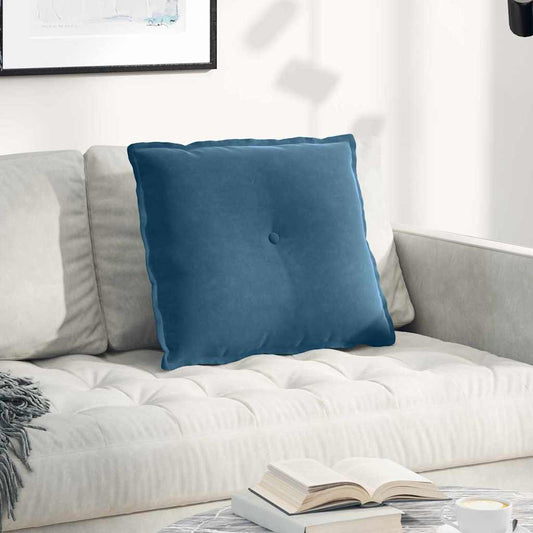 Rugkussen Blauw 60 x 50 cm Cordstof is nu te koop bij PeponiXL, paradijselijk wonen!