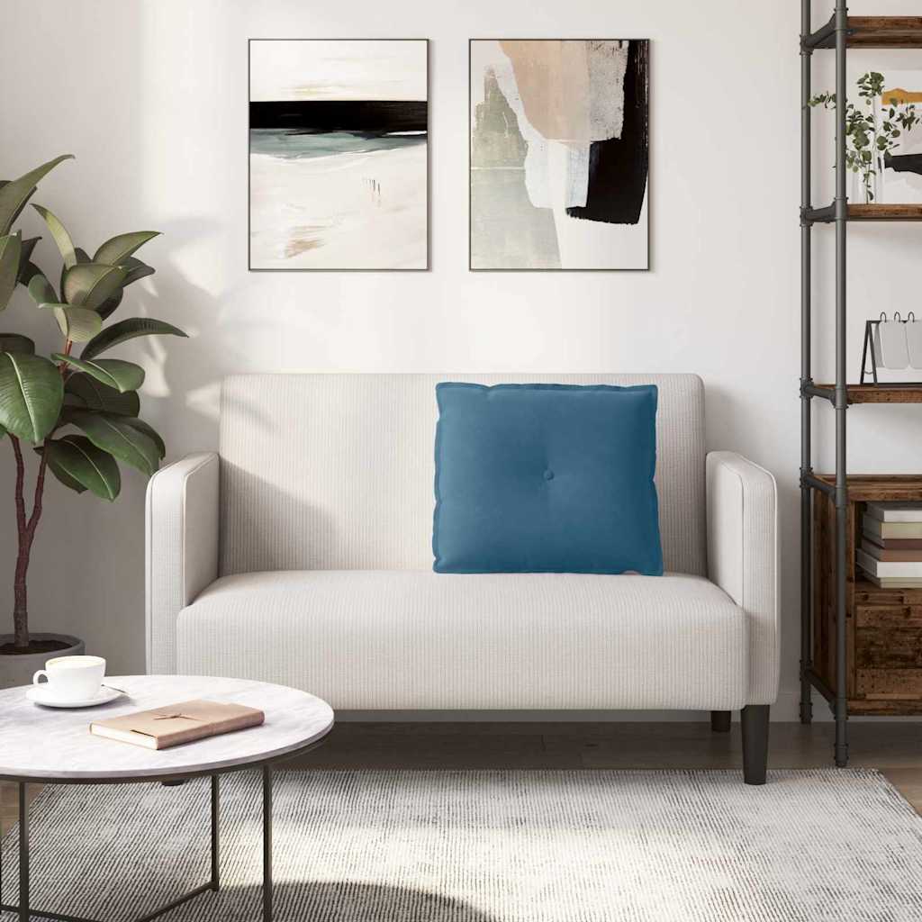 Rugkussen Blauw 60 x 50 cm Cordstof is nu te koop bij PeponiXL, paradijselijk wonen!