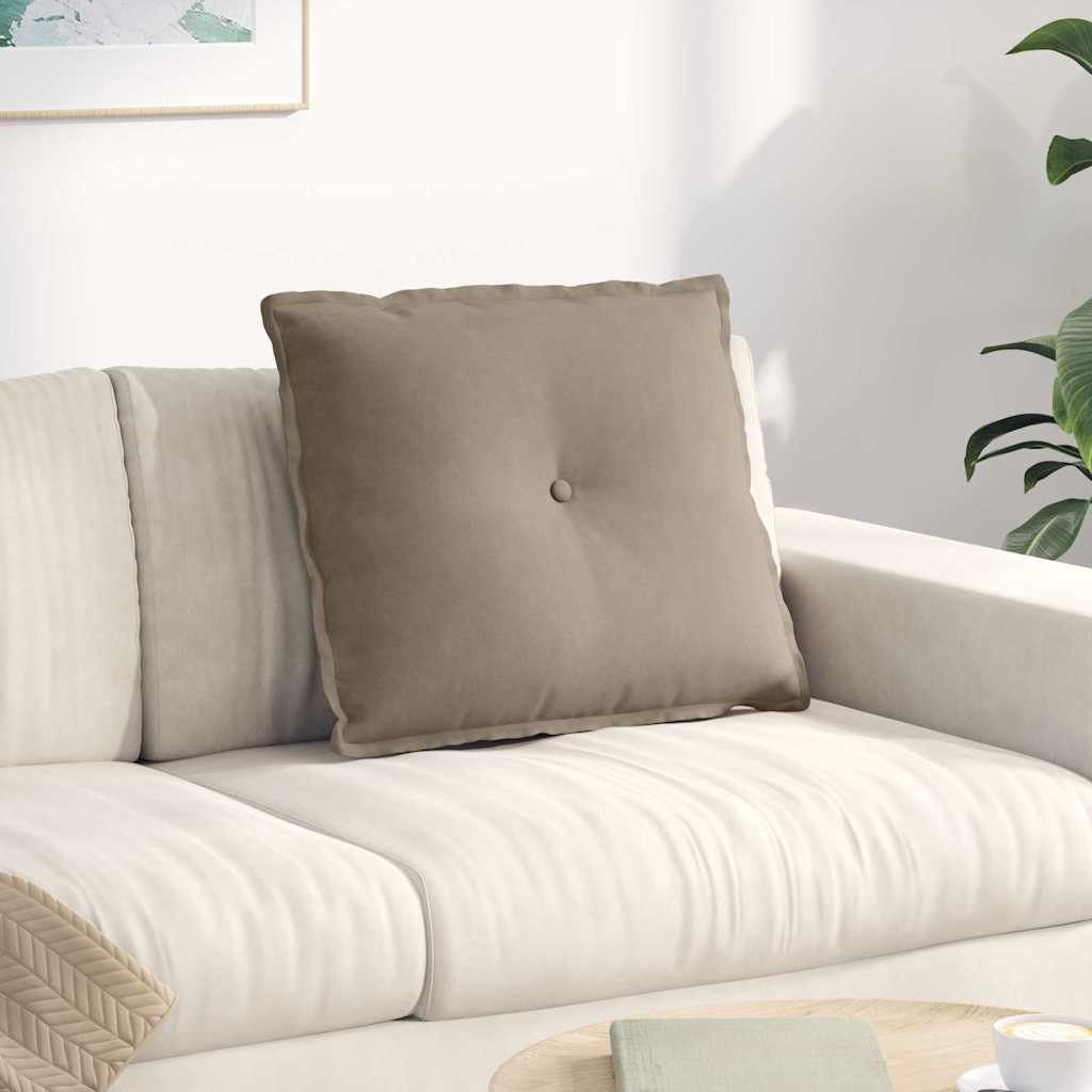 Rugkussen Taupe 60 x 50 cm Microvezel Stof is nu te koop bij PeponiXL, paradijselijk wonen!