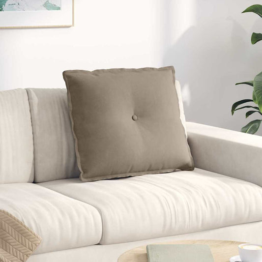 Rugkussen Taupe 60 x 50 cm Microvezel Stof is nu te koop bij PeponiXL, paradijselijk wonen!