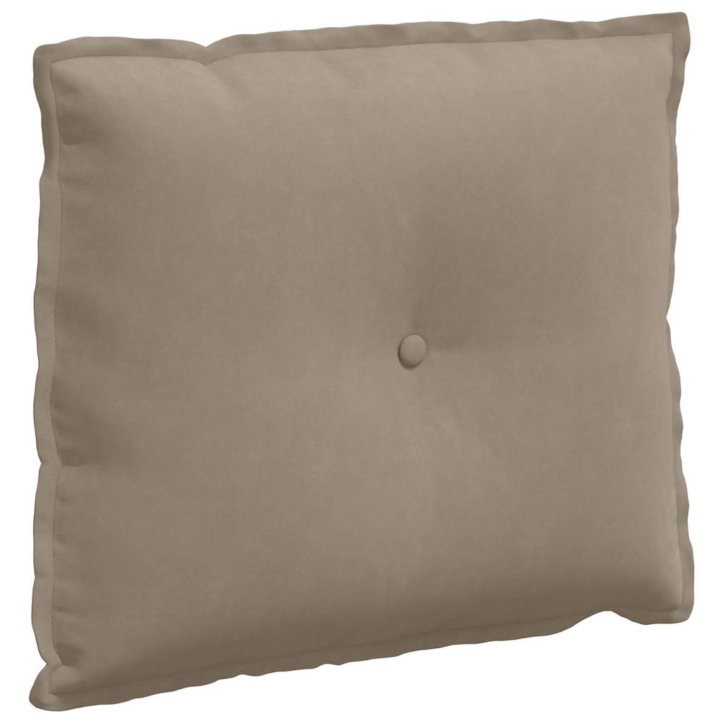 Rugkussen Taupe 60 x 50 cm Microvezel Stof is nu te koop bij PeponiXL, paradijselijk wonen!