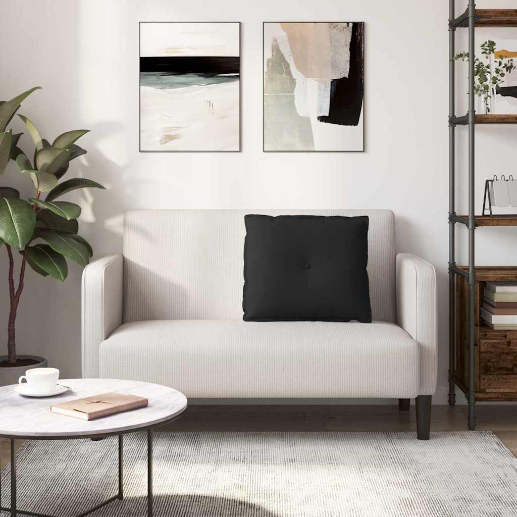 Rugkussen Zwart 60 x 50 cm Microvezel Stof is nu te koop bij PeponiXL, paradijselijk wonen!