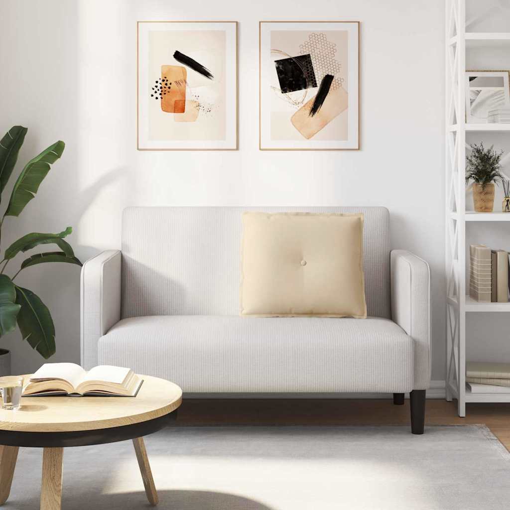 Rugkussen Crème 60 x 50 cm Microvezel Stof is nu te koop bij PeponiXL, paradijselijk wonen!