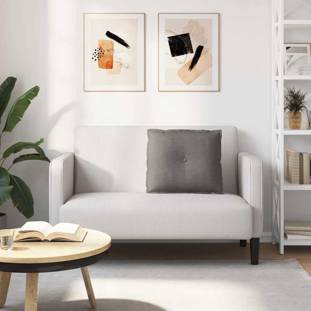 Rugkussen Lichtgrijs 60 x 50 cm Cordstof is nu te koop bij PeponiXL, paradijselijk wonen!