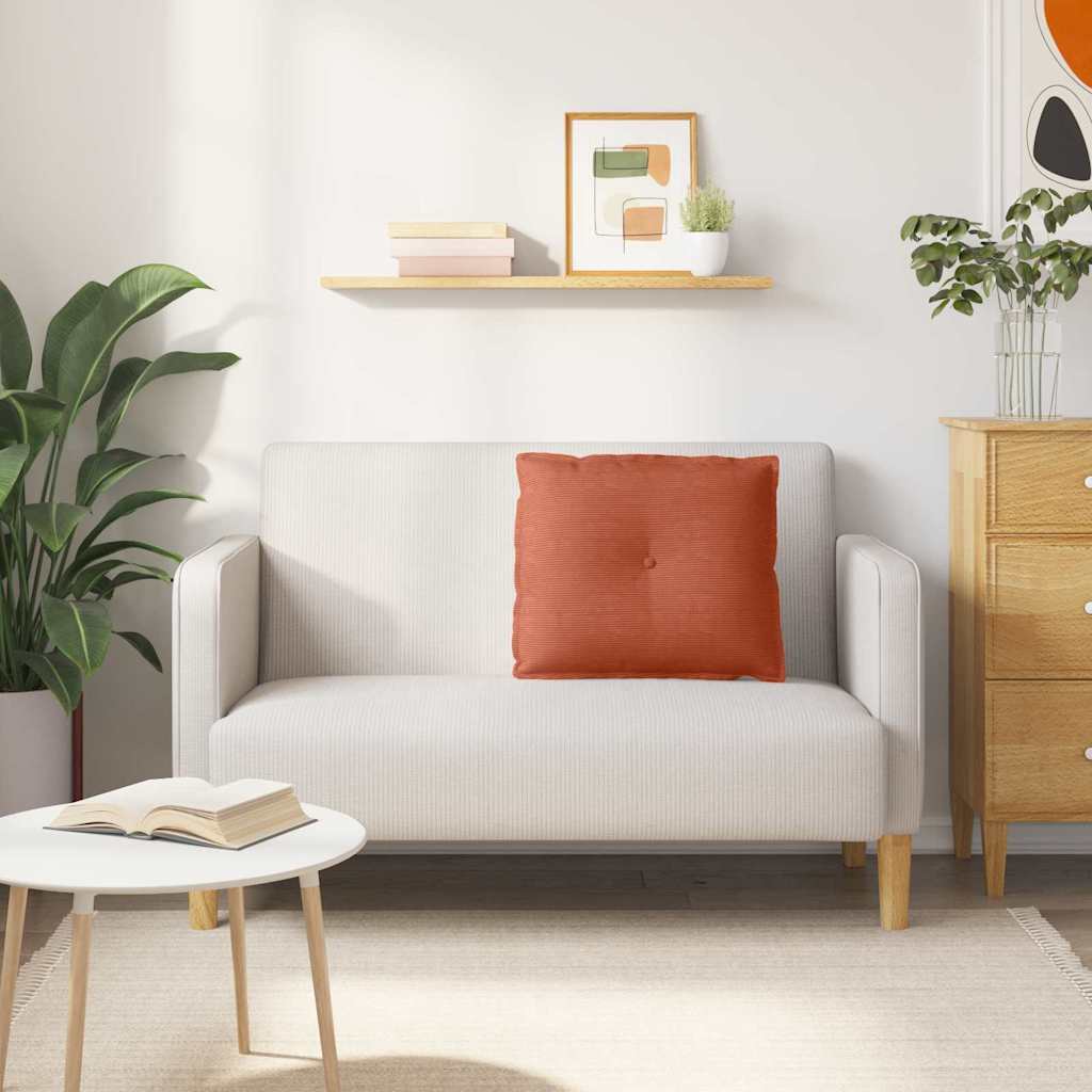 Rugkussen Rood-oranje 60 x 50 cm Cordstof is nu te koop bij PeponiXL, paradijselijk wonen!